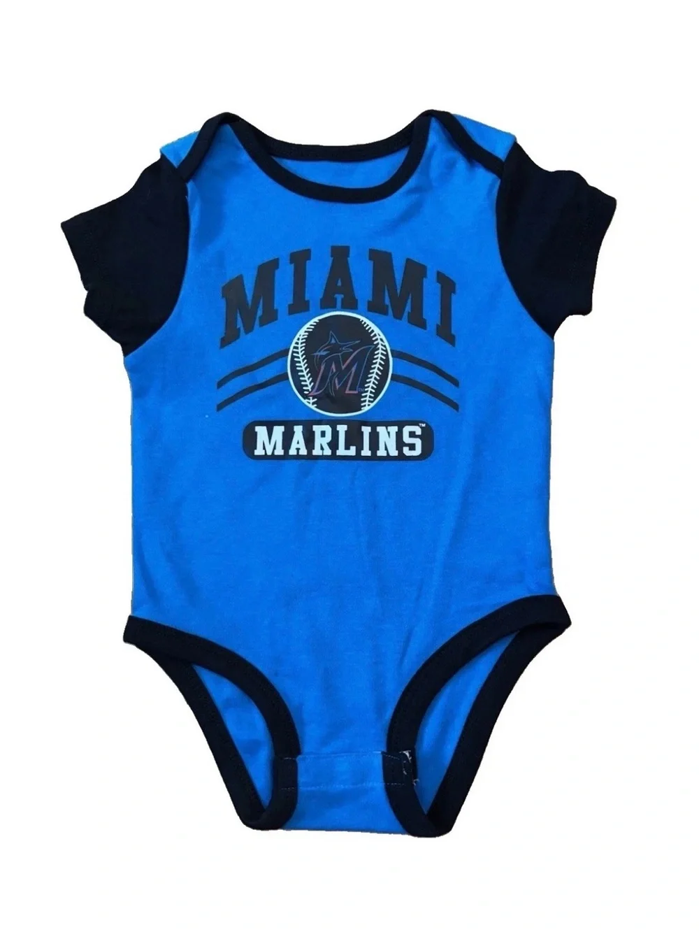 Miami Marlins Baby Boys 3-Pack Bodysuits - 12 Months